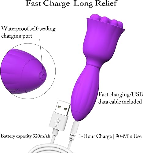 Miniatura 4 de Mini masajeador de mano, silicona calmante impermeable, para hombro, espalda, cuello, cabeza, cabeza y calmante de cuerpo completo, recargable por