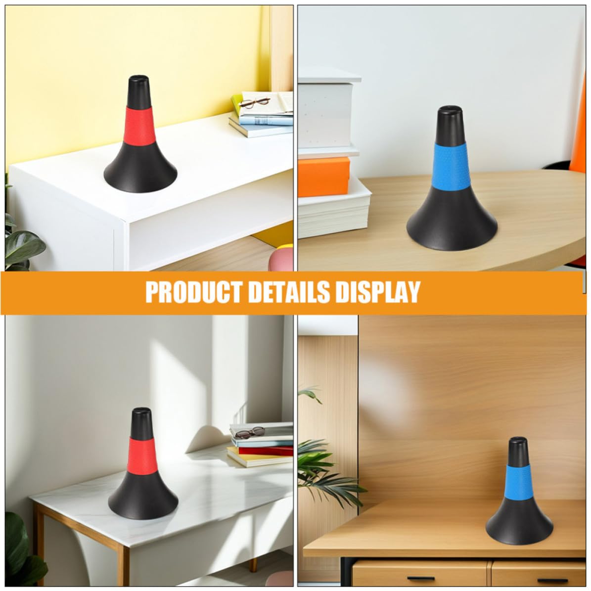 Conos de Entrenamiento Deportivo y Fácil de Manejar en Forma de Cuerno de PE, Pack de 8 Piezas, Diseño Multipropósito para Entrenamiento de Fútbol