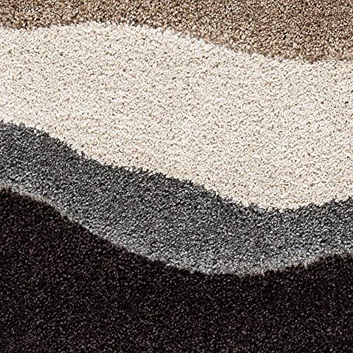 Image of F & B RUGS ; SUPERIOR QUALITY PRODUCTS Firoz and Brothers Handwoven Carpet Super Soft Indoor Modern Shag Microfiber 2 Inch Thickness Fluffy 6x9 feet Multi