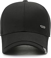 Vista 4 de talajee Gorra de béisbol de algodón para hombre y mujer, ajustable, para papá, color negro, para golf, de perfil bajo