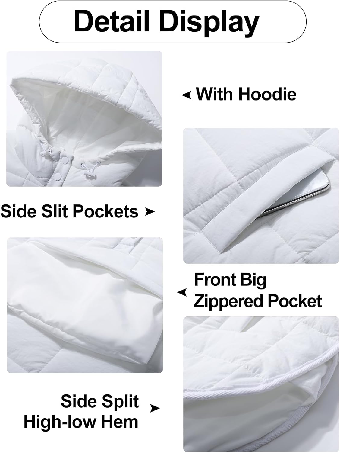Flygo Women Quilted Pullover Puffer Vest Jacket Oversized Lightweight Sleeveless Down Vests Outerwear