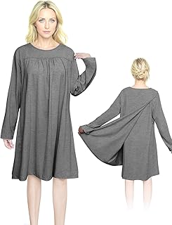 Hospital Gowns for Women Post Shoulder Surgery Dress Tear Away Snap Long Sleeve Dress Nursing Gowns