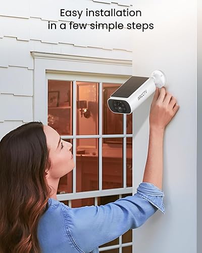 Miniatura 5 de Cámaras de seguridad solares inalámbricas para exteriores, kit de 4 cámaras, sistema inalámbrico de cámara de seguridad solar de 4 MP, visión