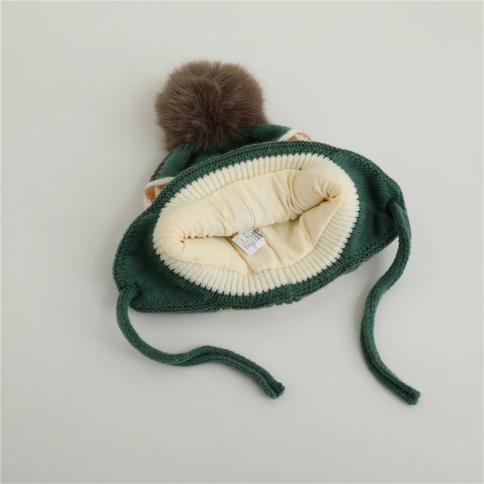 Cute Kids Knit Hat Autumn Winter Warm Kids Ear Protection Caps for Girls Boys Beanie Cap Soft Kids Bonnet Caps(E)