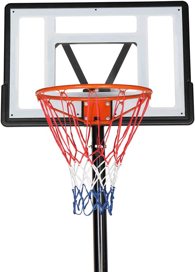 Outdoor Basketball Rack, Private Basketball Rack Basketball Hoop Outdoor Portable Basketball Goals, Adjustable Height 7ft - 10ft for Adults & Teenagers