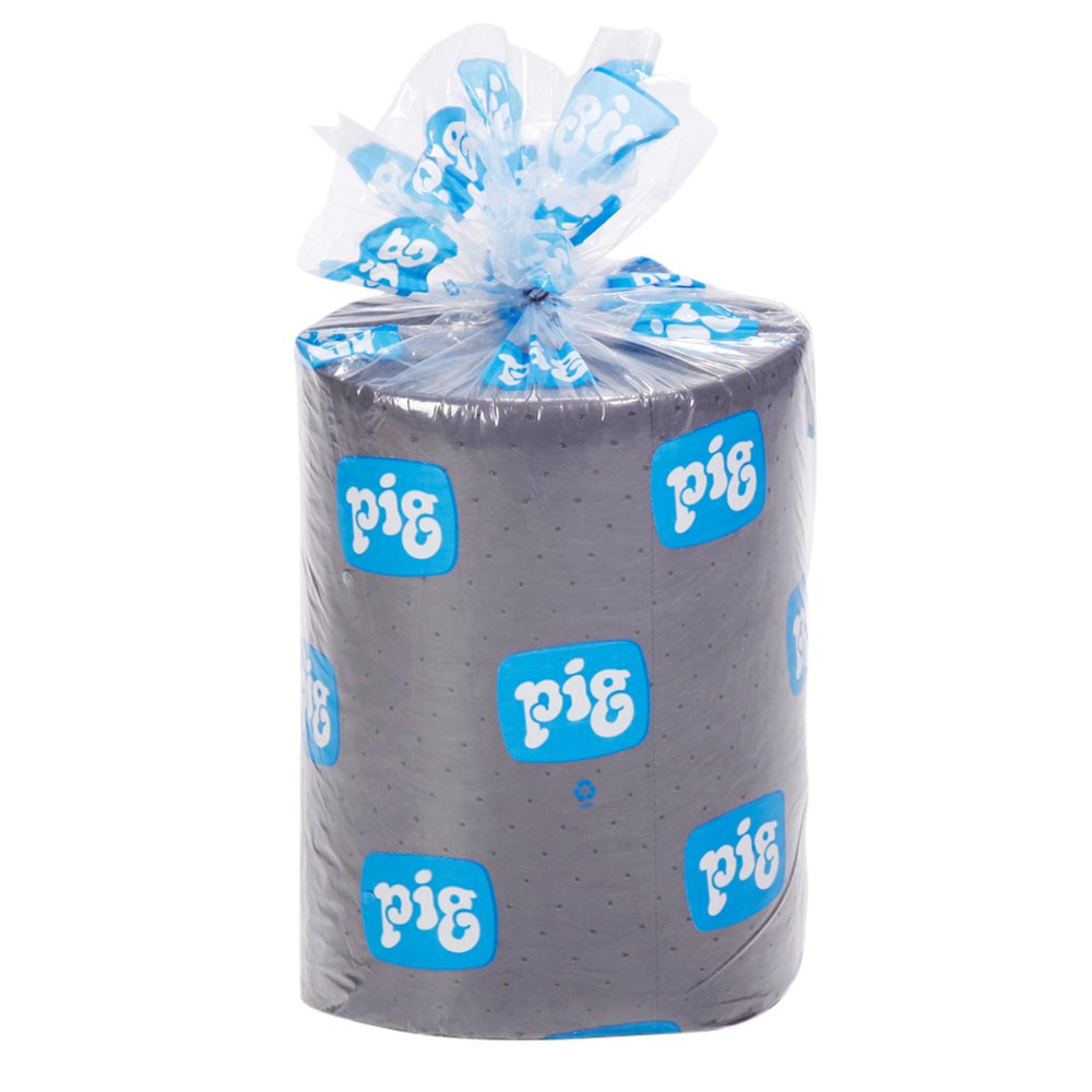 New Pig Extra-Duty Absorbent Mat Roll, 14-Gal Absorbency, Spunbond Outer Layers Resist Ripping & Fraying, Mediumweight, Absorbs Oils & Water, 150' L x 16