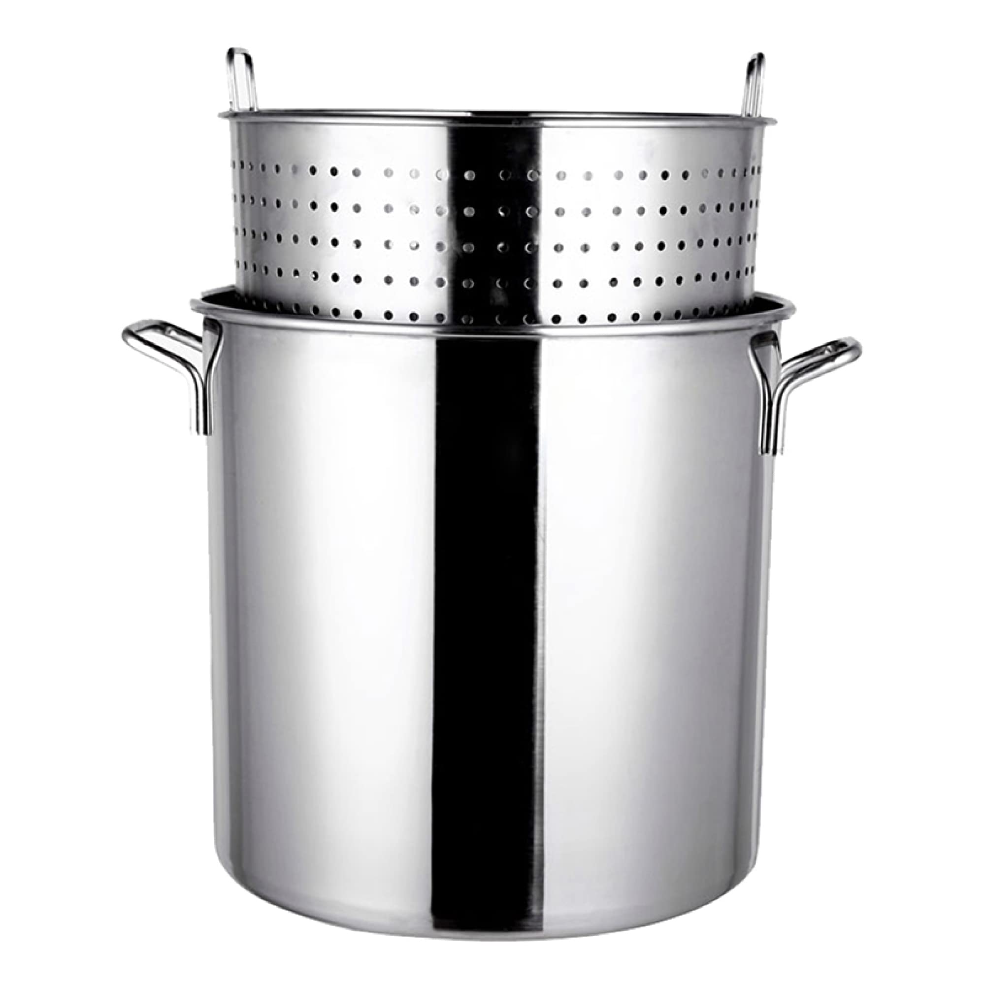 Marmite en acier inoxydable avec panier filtrant 27Qt à 63Qt pour fruits de mer