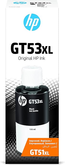 HP GT53 135ml Black Original Ink Bottle : Amazon.co.uk: Computers \u0026  Accessories