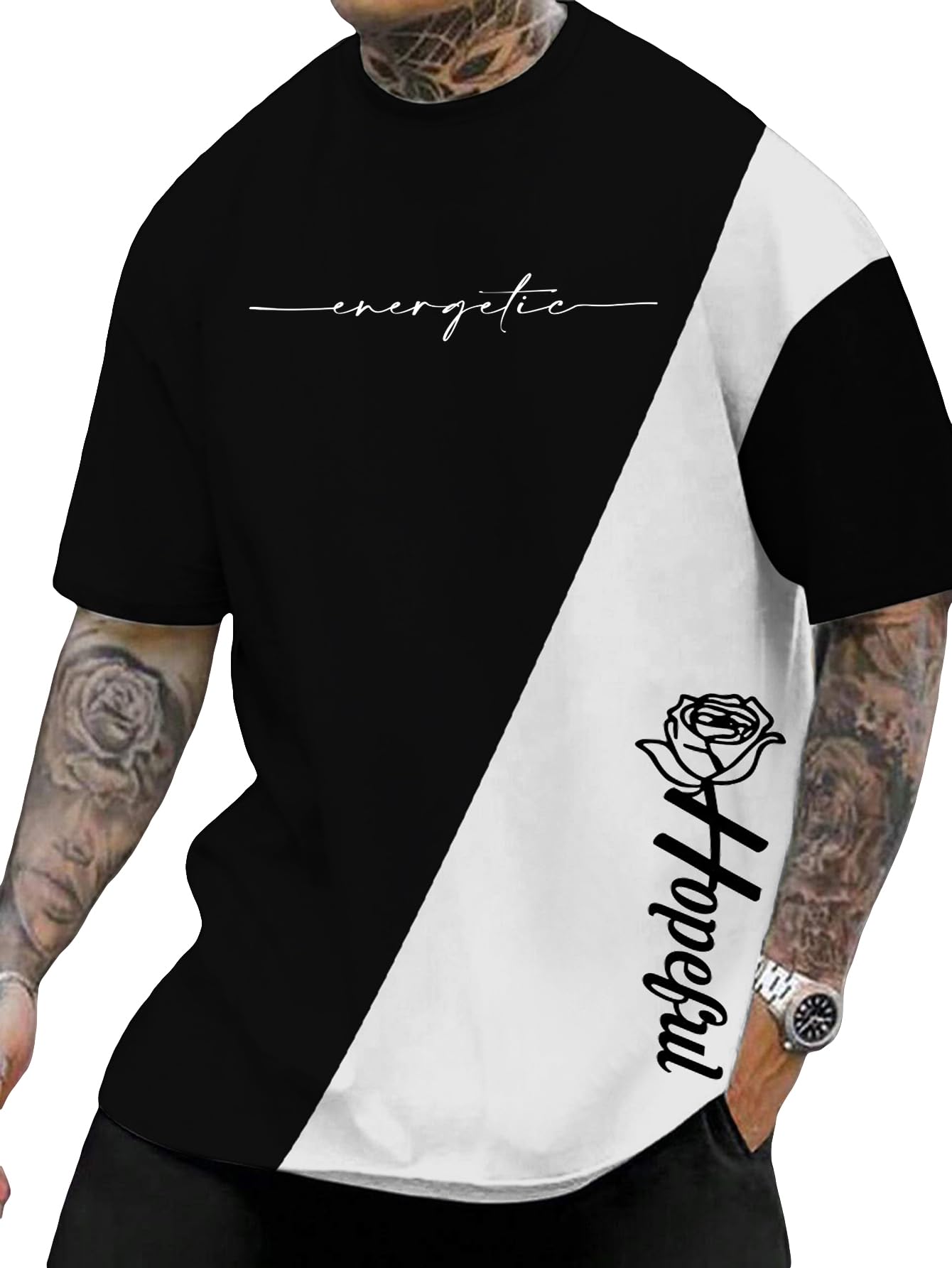 SOLY HUX Men's Graphic Tees Short Sleeve Round Neck T Shirts Casual Summer Beach Tops