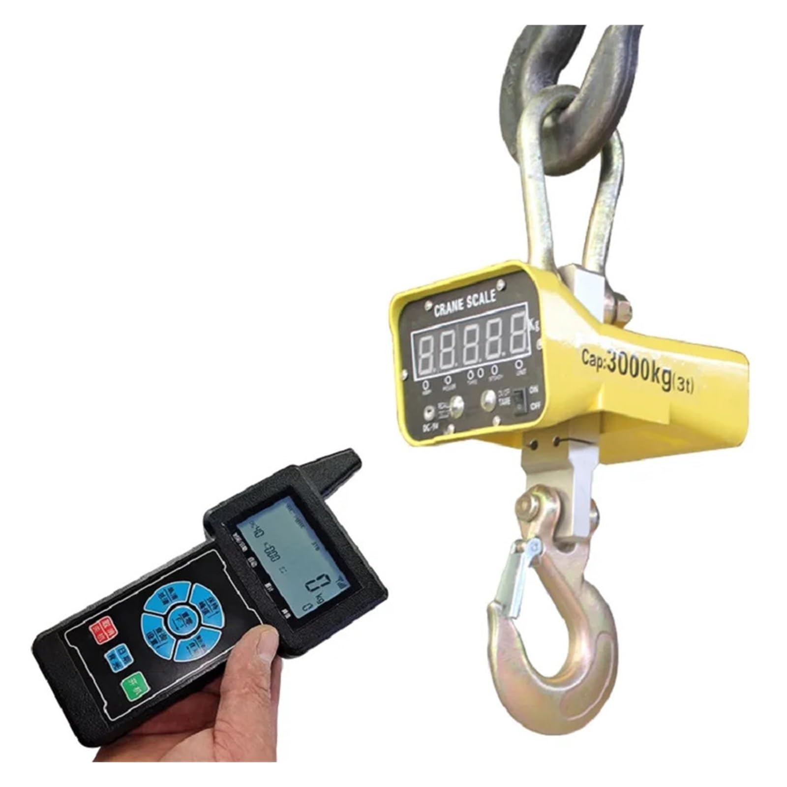 Bilancia elettronica for gru 5000KG/5T di precisione wireless sospesa con telecomando for uso diffuso(Wireless meter)