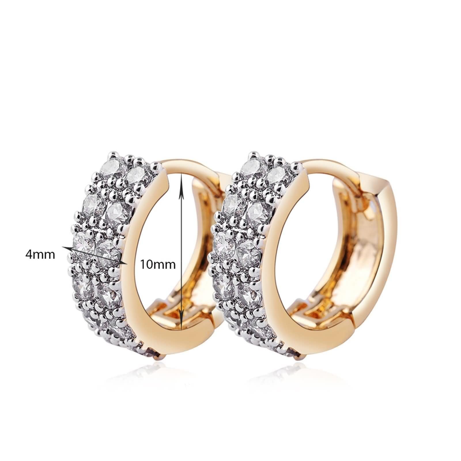 Pendientes de aro vintage para mujer, oro amarillo Au375, 9 K, Moissanit Hoop, pendientes de aro para mujer, pequeños oro 375