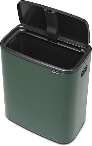Vista 84 de Brabantia Bo - Cubo de basura – 1 cubo interior de 9.5 galones (acero mate FPP) cubo de basura para residuos/reciclaje, compartimento extraíble +