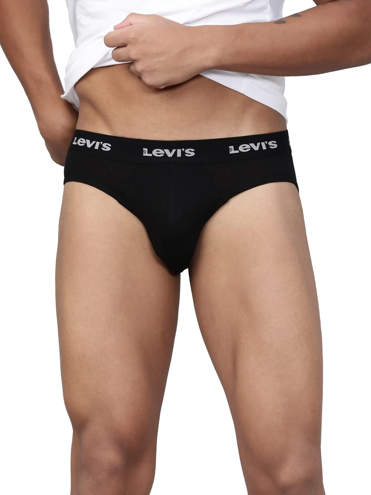 009 Neo Brief for Men | 100% Pure Cotton | Solid Men's Underwear | Breathable | Branded Outer Elastic Anti-Roll Waistband | Extra Supportive Gusset | Dual Layer 3D Pouch | Tagless | Pack of 1