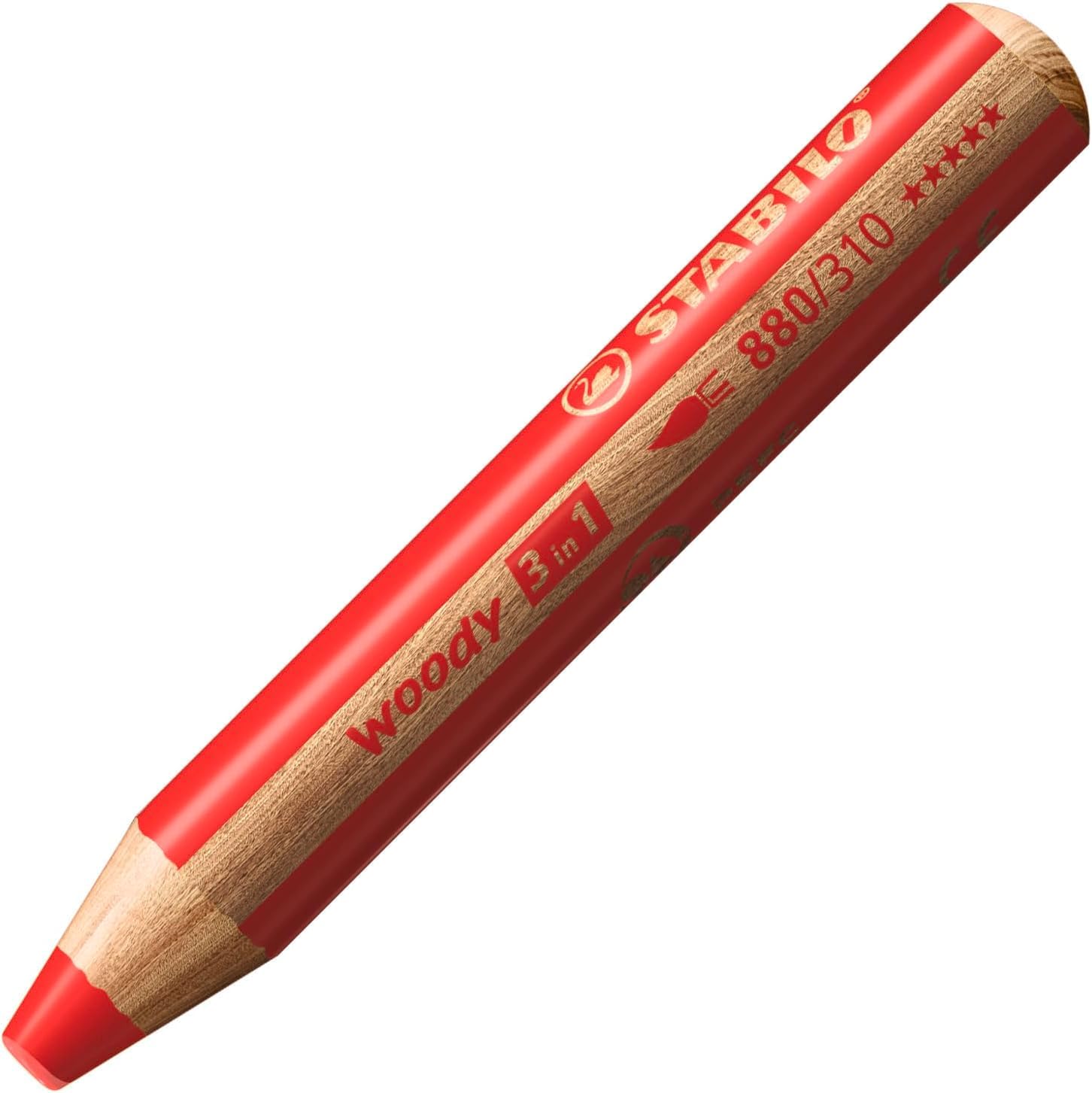 Amazon.co.jp: STABILO (スタビロ) ウッディ 色鉛筆 鉛筆削り付き