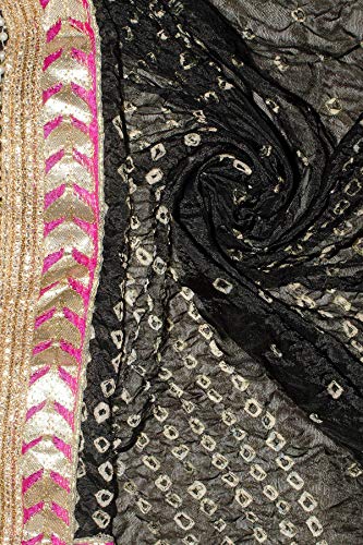Chandrakala Bandhani Dupatta for Women,Shawl Scarf Wrap Chunni (D195-P)4