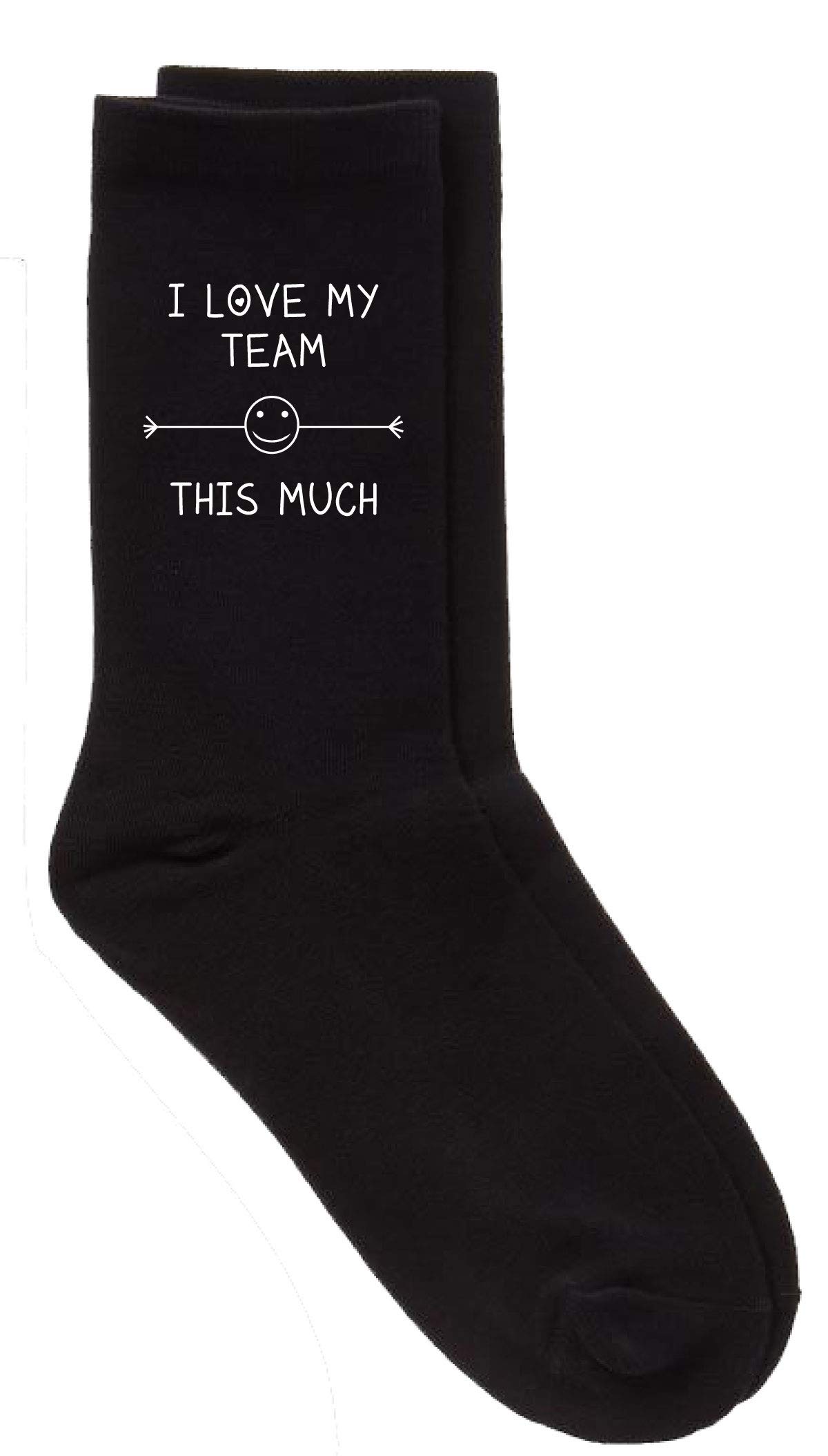 60 Second Makeover Men's Black Limited I Love My Team This Much Funny Socks Secret Santa Office Funny Colleague Gifts For Colleagues Boss Secret Santa Office Humor Coworker Co-Worker
