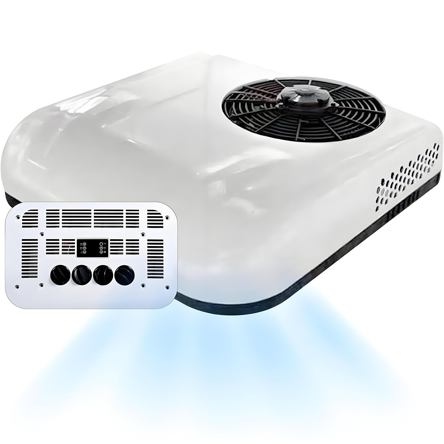 Scumlovy Rooftop DC Air Conditioner, Heating & Cooling System for RVs, Trucks, Buses, Easy Installation 12V/24V
