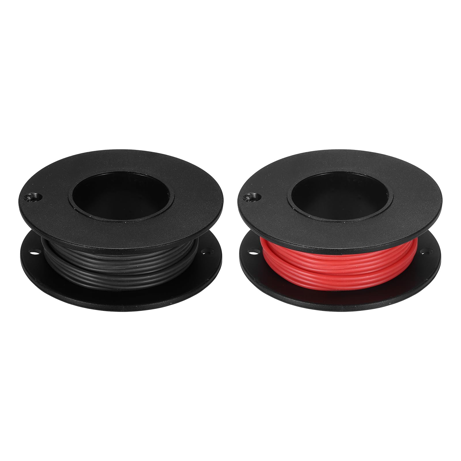 sourcing map 2pcs 28 AWG Silicone Electrical Wire Spool, 28 Gauge 6.1m/20ft Electrical Wires, 600V 200C Tinned Copper Stranded High Temp Battery Wire for Automotive, RV Inverter - Red & Black