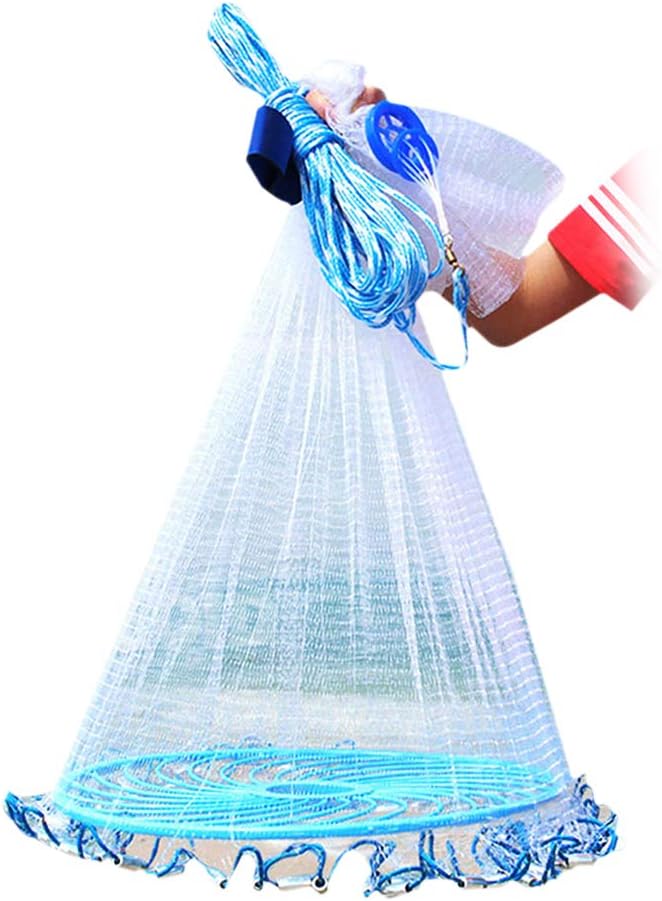 Throwing Net Hand Fourth Generation Throw Catch Fish Fishing Factory Direct Monofilament Line (360 Frisbee Steel)