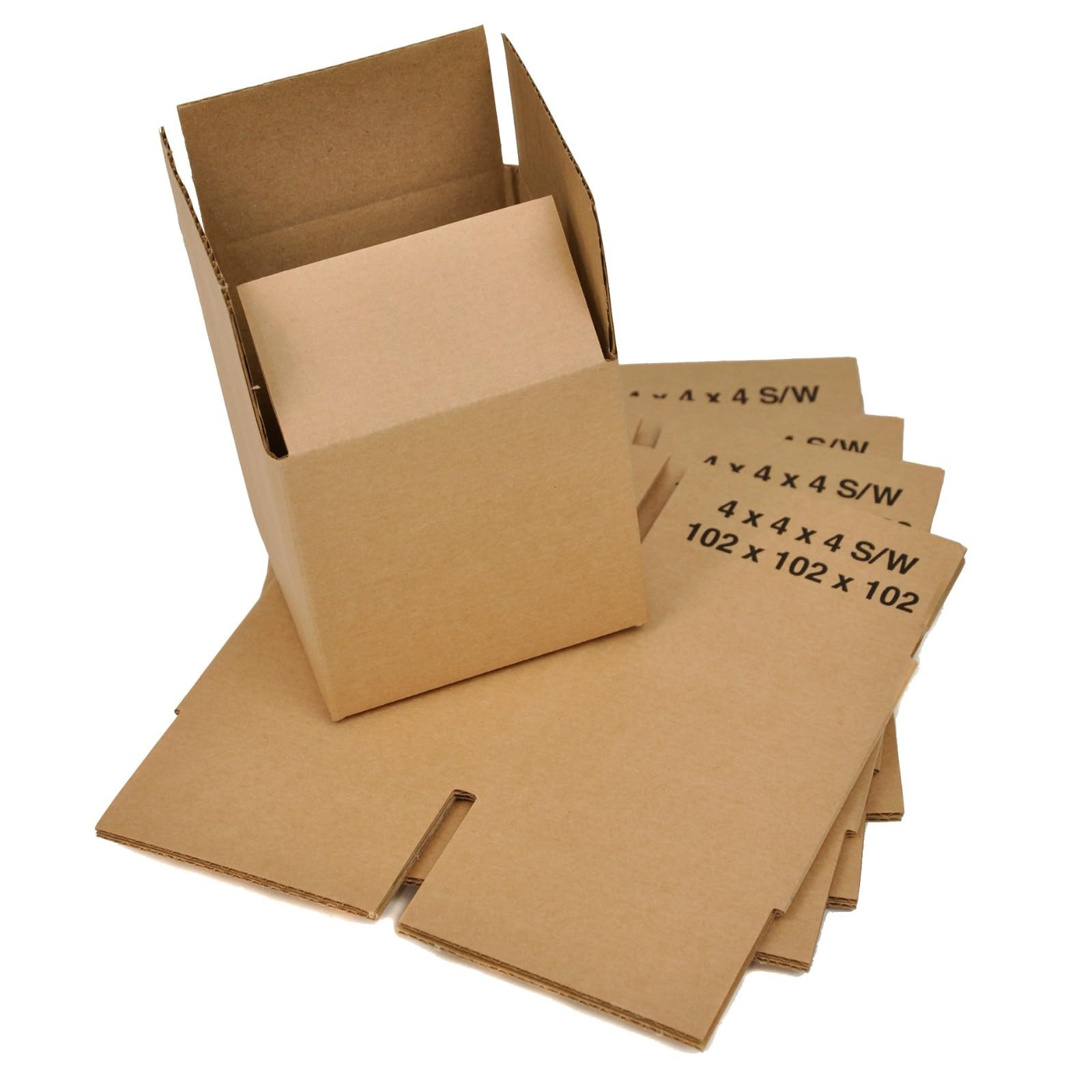 BAG-IT 25x Single Wall Cardboard Packing Boxes 4"x4"x4" (102x102x102mm) Small Parcel Shipping Mailing Postal Gift Cube Postal Shipping Box Mailing Cartons Shipping boxes