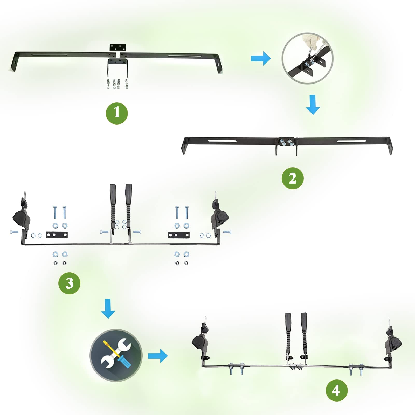 Golf Cart Retractable 42" Seat Belts with Belt Bracket Kit for Yamaha Club Car DS Precedent EZGO TXT RXV