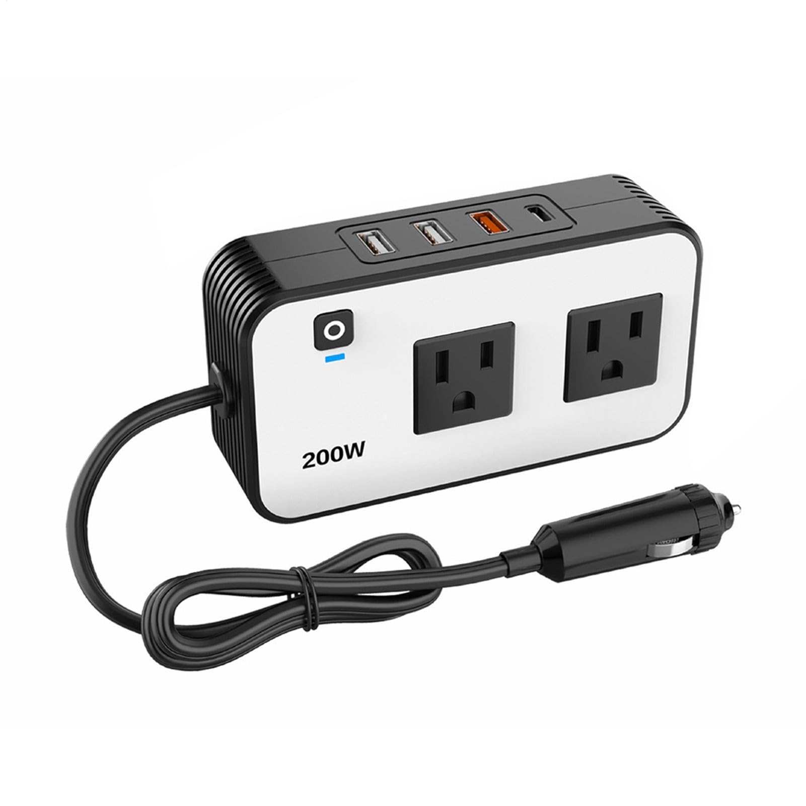 Adapter ładowarki samochodowej USB, 200W falownik samochodowy ładowanie