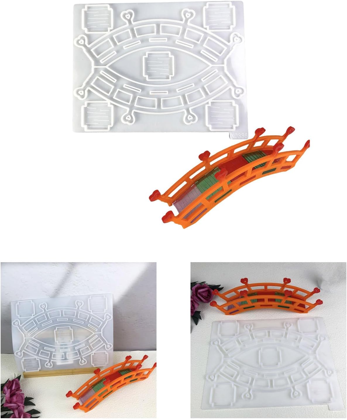 Realistic Bridge Decorative Mold Epoxy Resin Mulds Silicone Texture Suitable for Crafting Natural Ambiances in Any Space Easy Releasing Mold