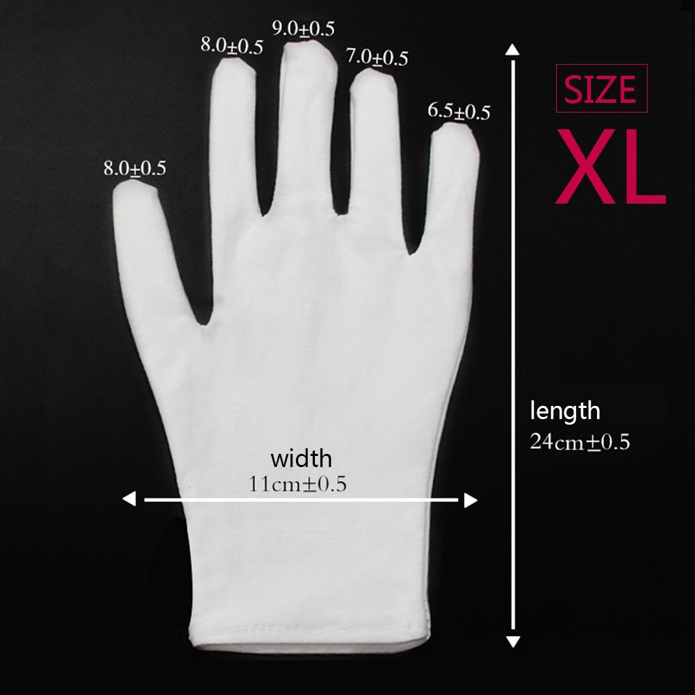 10 Paar Weiße Baumwoll-Handschuhe – Groß, Für Schmuck, Münzen, Malen & Leichte Arbeiten