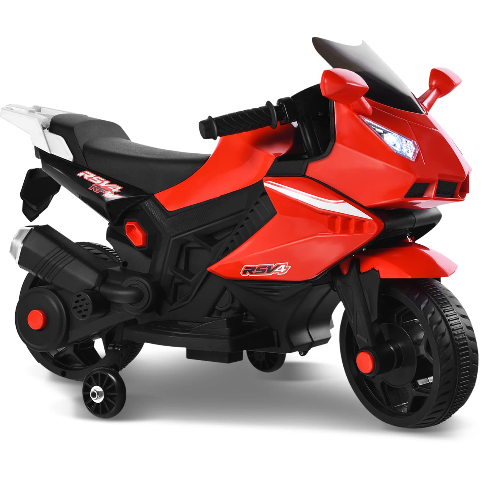 Buy GYMAX Kids Motorbike, 6V Battery Powered Ride on Motorcycle with 2