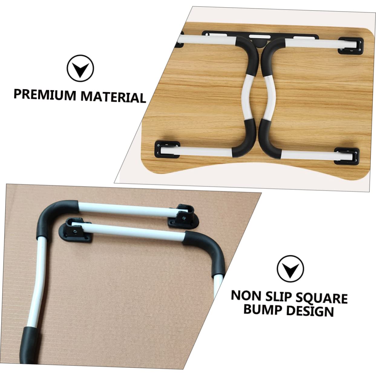 Tofficu 2Pcs Sturdy Folding Bed Table Legs Desk Feet for Home Use for Sofa Bed Desks Easy Installation Design