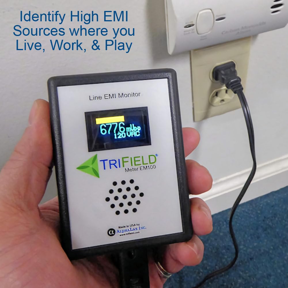 Dirty Electricity Meter by Trifield - Model EM100 - EMI Power Line Noise Analyzer | Know Your Electricity @ Home Office Shop - Made in USA by Alphalab Inc. product thumbnail 6
