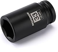 Vista 9 de MIXPOWER Zócalo de impacto poco profundo de 3/4", 1.181 in, CR-MO, métrico, 6 puntos, tuerca de eje de grado de impacto para una fácil extracción