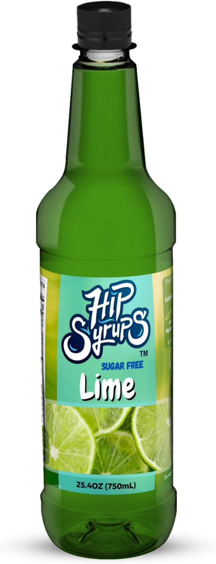 Hip Syrups - Lime Sugar Free Simple Syrup Designed for Water Flavor, Bubble Tea, Boba Tea, Cocktails, Sugar Free