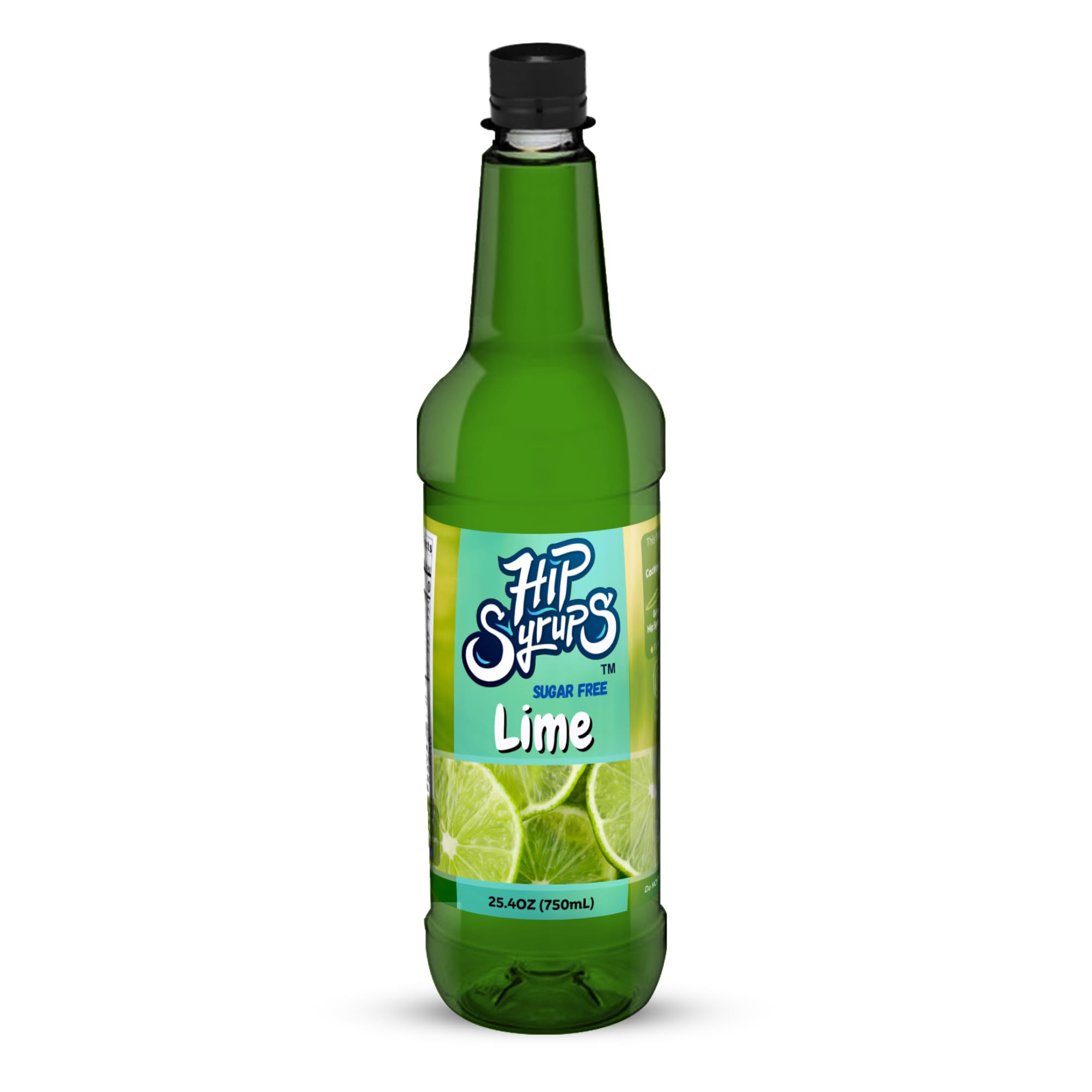 Hip Syrups - Lime Sugar Free Simple Syrup Designed for Water Flavor, Bubble Tea, Boba Tea, Cocktails, Sugar Free