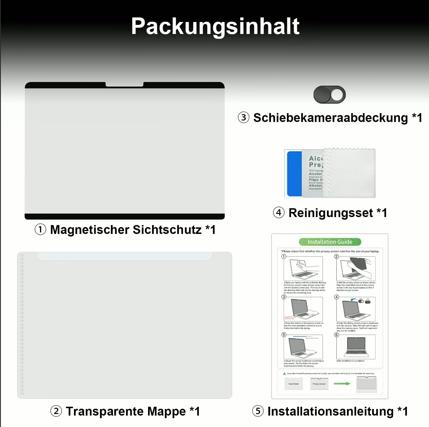 Pellicola protettiva magnetica per MacBook, pellicola protettiva rimovibile per la privacy con webcam per schermo anti-riflesso blu (13,5 pollici Surface Laptop)