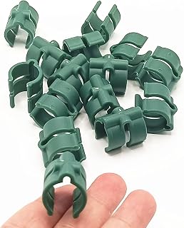 16PCS Plastic Greenhouse Shelf Clip Buckles for 0.63 inch Tube Fixed Greenhouses Shelves Grid and Film（Green）
