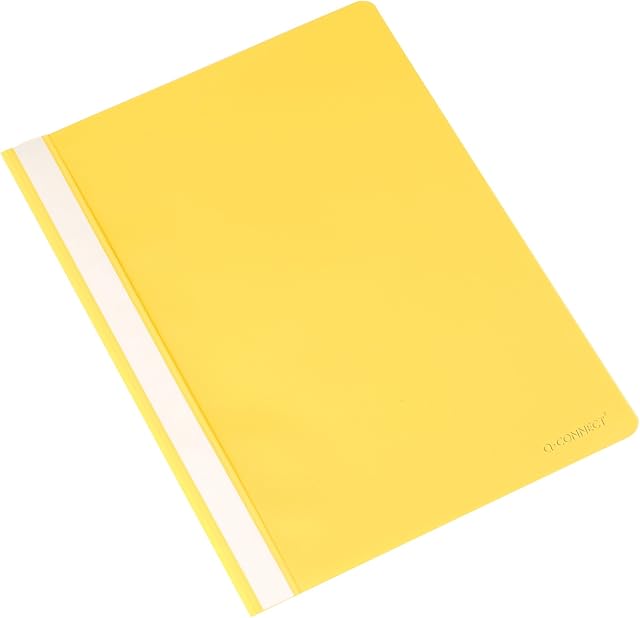 Q Connect A4 Project Folder - Yellow (Pack of 25)
