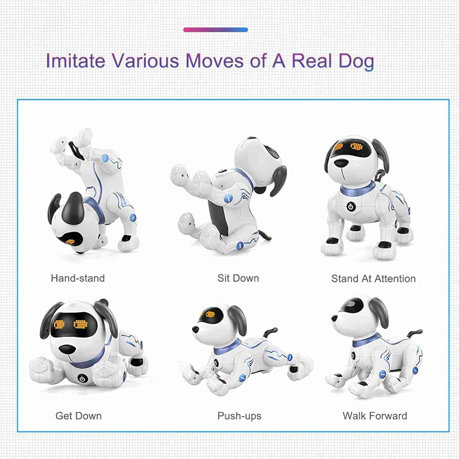 GoolRC Electronic Pets Robot Dog Stunt Dog Voice Command Programmable Touch-Sense Music Song for Birthday