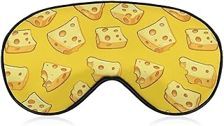 Cheese Slices Pattern Sleep Mask with Adjustable Strap Eye Masks for Sleeping Comfortable Blindfold Eyeshade
