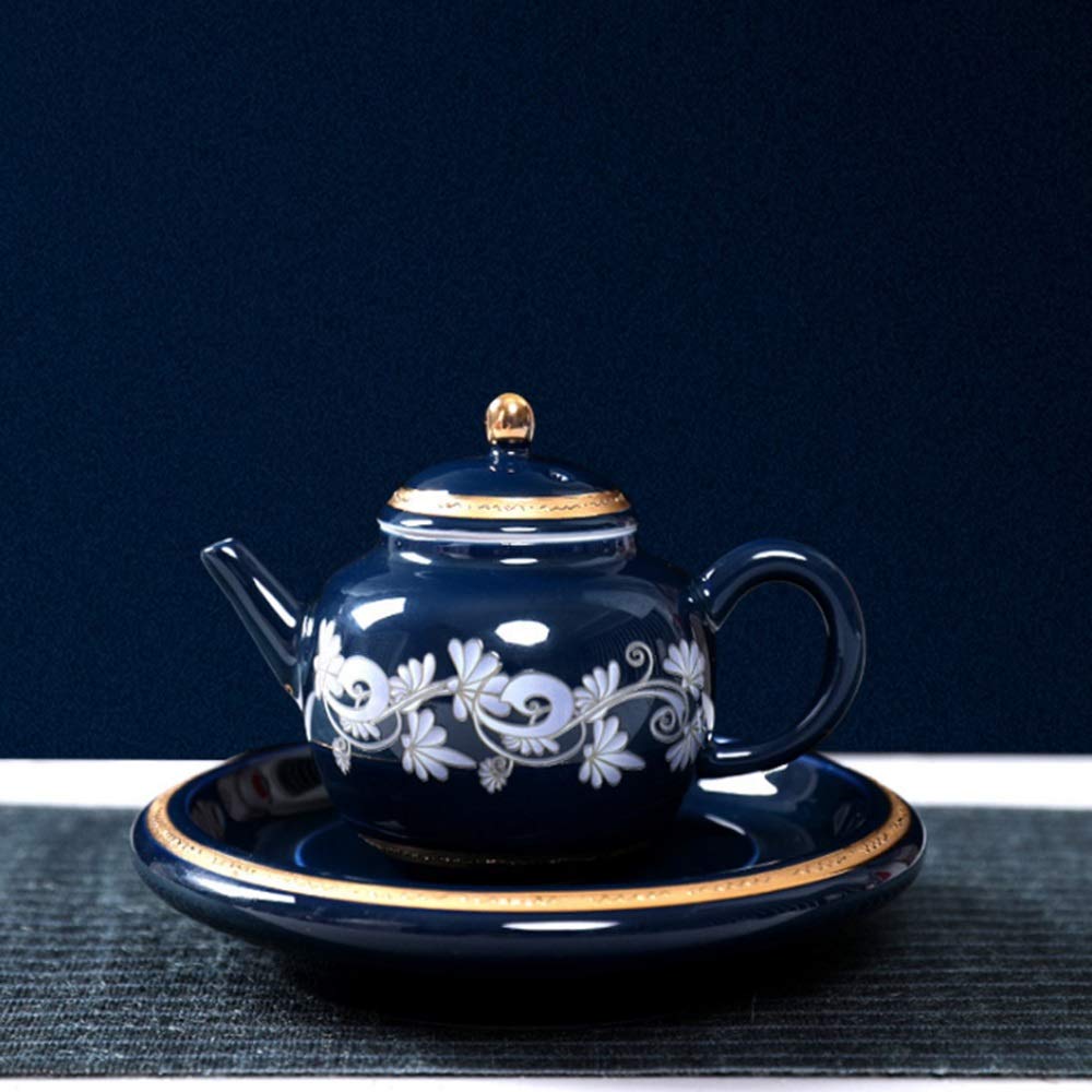 Service à thé en céramique peint à la main avec théière, tasses, couvercles et bol – Parfait pour les cadeaux de thé