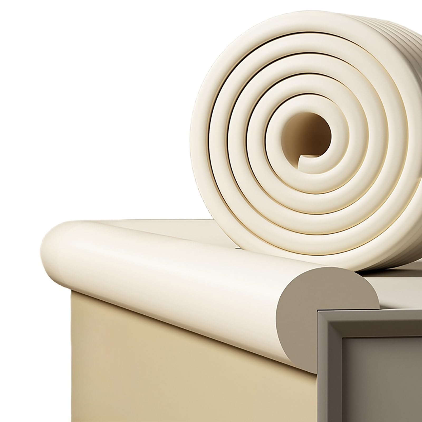 Furniture Edge corner protector, Edge And Corner Protectors Foam L/U Adhesive Multicolor Multisize For Furniture Walls(Off white,L 10m/32.8ft)