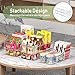 6 Pack Food Storage Organizer Bins, Clear Pantry Organization and Storage Bins with Removable Dividers, Plastic Pantry Organizer Refrigerator Organizer Bins for Kitchen, Cabinet, Snacks, Teabags