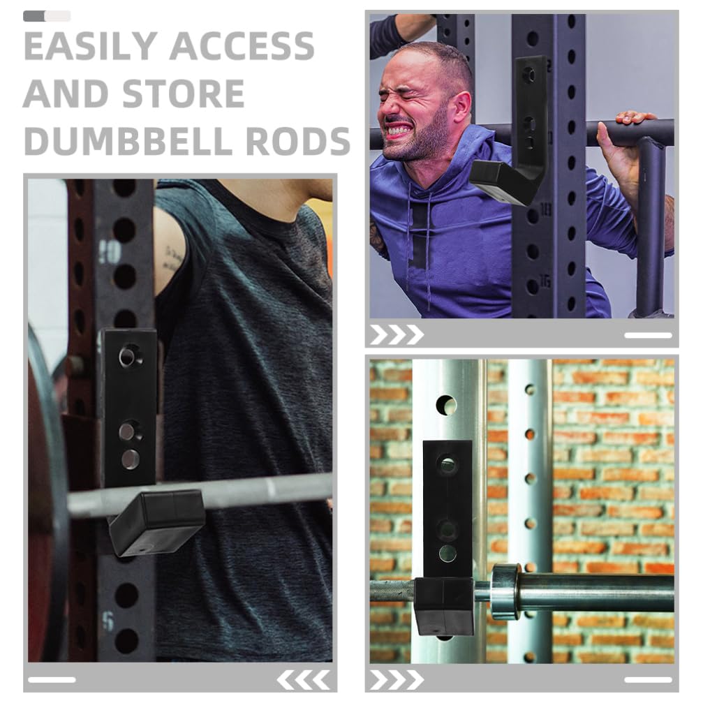 Happyyami 6pezzi Supporto per Bilanciere da Parete per Palestra e Casa Accessori per Sollevamento Pesi Materiale Facile Installazione e Riposto