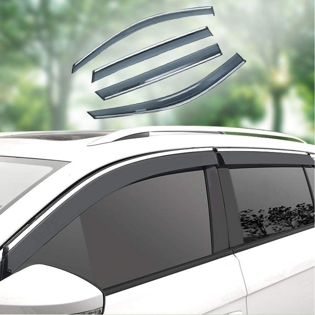 Fengxh Normal 4Pcs Smoke Tint Car Window Deflectors For Peugeot 3008