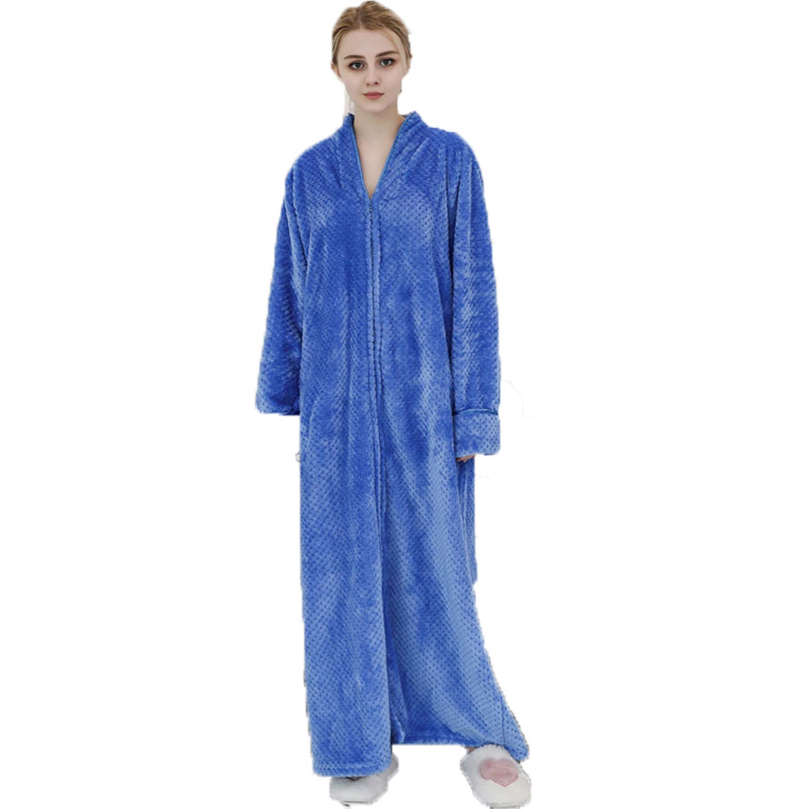 TXQHD Damska męska piżama polarowa koszula nocna aksamitna PJ gruba bielizna nocna zimowa bielizna nocna Supersoft wydłużona bielizna nocna flanelowa 006 XL