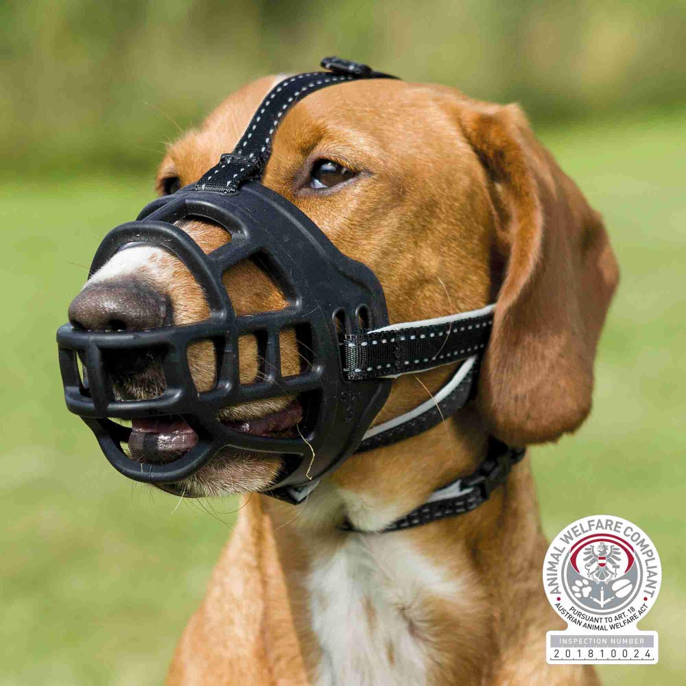 Rubber Flex Muzzle, Black, Large/X-Large