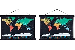 24x17 Frame with Scratch Off Map