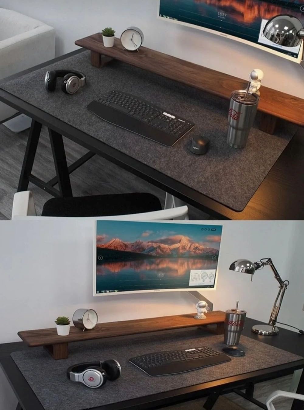 Orret Home 100x50 cm Büyük Keçe Masa Pedi – Kaymaz Anti-Statik Bilgisayar ve Klavye Altlığı, Ofis ve Ev İçin Masa Koruyucu Mouse Pad, Geniş Çalışma Alanı Masa Paspası