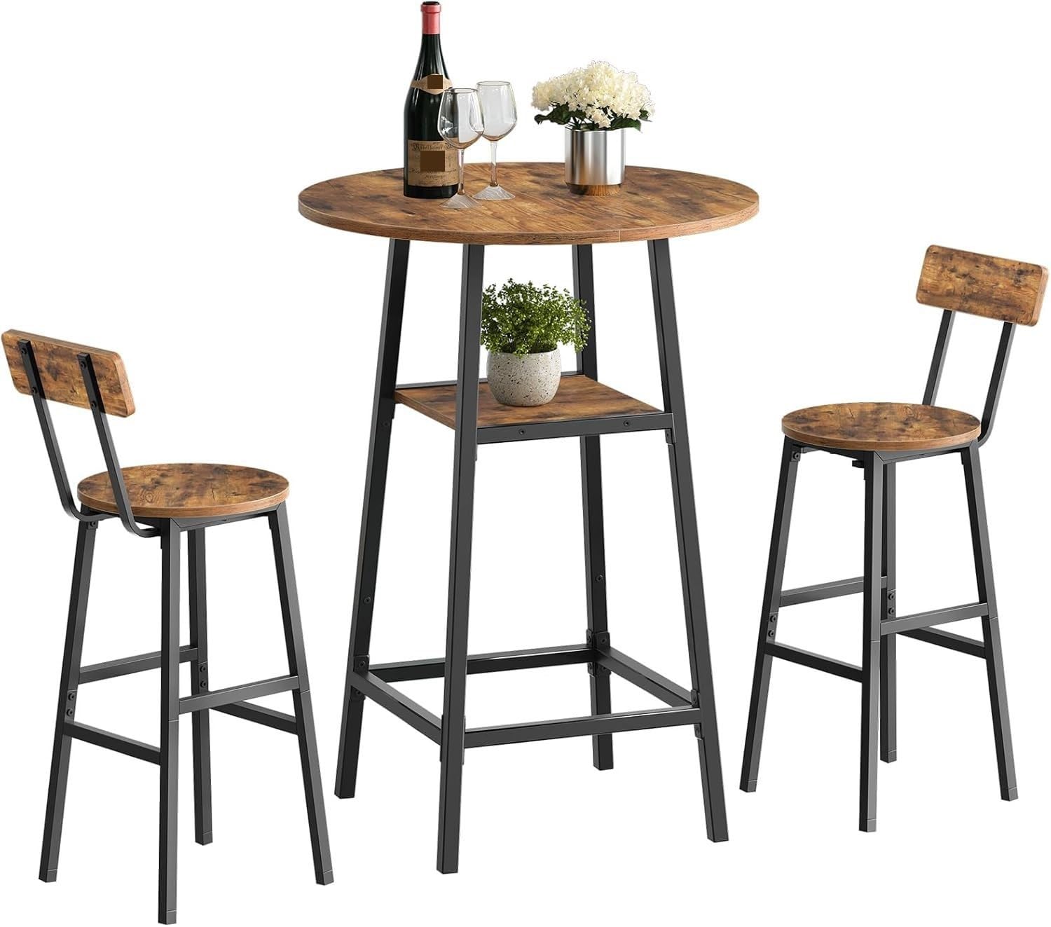 Table de Bar Table de Bar Ronde Moderne et Haute, Style Industriel, for Salle à Manger ou pub