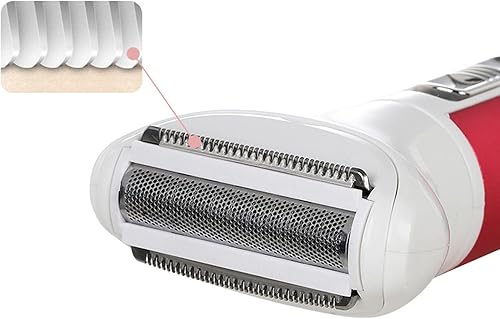 Miniatura 7 de ZJchao para mujeres, 5 en 1 para depilación de dama, impermeable, mini recortadora eléctrica de pelo púbico para piernas, brazo, axila, línea de